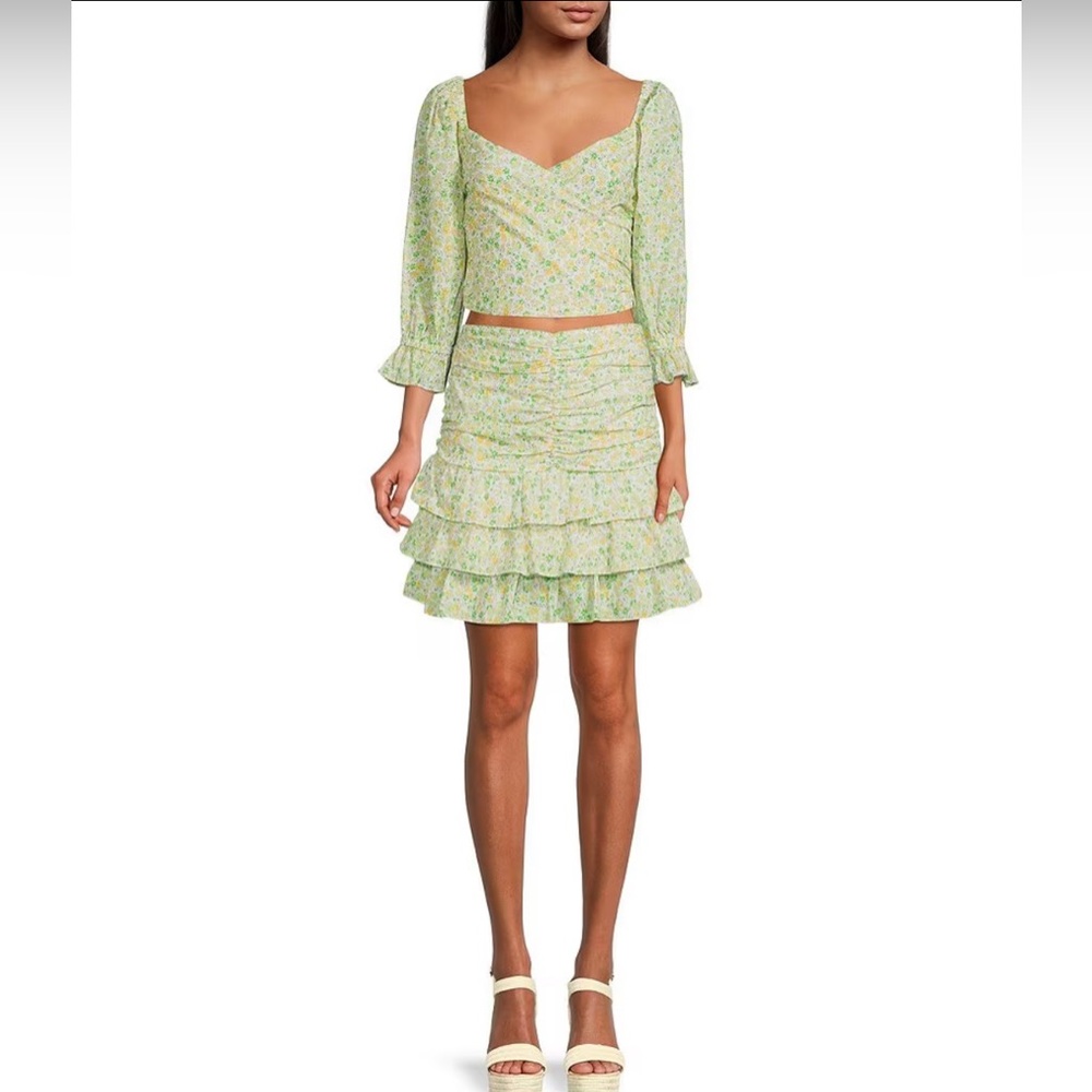 Cecilia flower print Lost + Wander two-piece skirt set